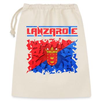 Inscription de l’île de Lanzarote avec armoiries - Sac cadeau 40 x 50 cm - nature - Devant