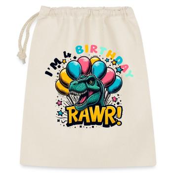 Anniversaire T rex Ballons Colorés Rawr - Sac cadeau 40 x 50 cm - nature - Devant