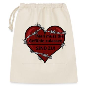 Sarcastic Heart with Barbed Wire - Gift Bag 40 x 50 cm - nature - Front