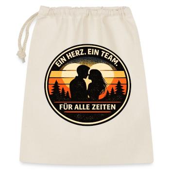 One heart, one team for all times - Gift Bag 40 x 50 cm - nature - Front