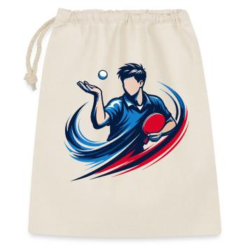 Table Tennis Serve Shirt Ping Pong Player - Gift Bag 40 x 50 cm - nature - Front