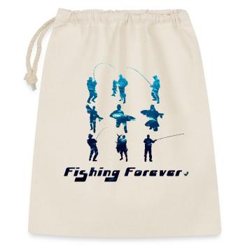 Silhouettes du pêcheur Pêchent pour toujours - Sac cadeau 40 x 50 cm - nature - Devant