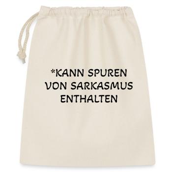 sarkasmus spuren spruch humor - Geschenkbeutel aus Baumwolle (40 x 50 cm) - Natur - Vorne