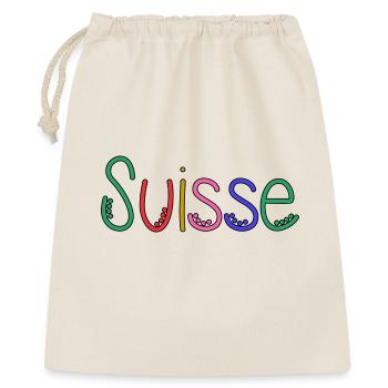 SWITZERLAND. HUMOR. COUNTRY. FLAG - Gift Bag 40 x 50 cm - nature - Front