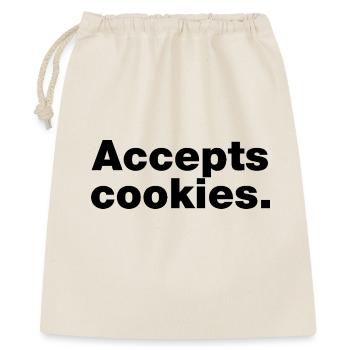 Akzeptiert Cookies - Geschenkbeutel aus Baumwolle (40 x 50 cm) - Natur - Vorne