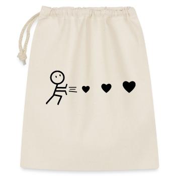 Heart-Throwing Man Black - Gift Bag 40 x 50 cm - nature - Front