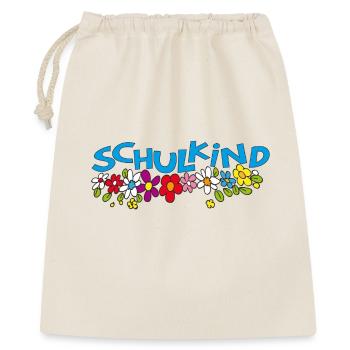 Schulkind  - Geschenkbeutel aus Baumwolle (40 x 50 cm) - Natur - Vorne
