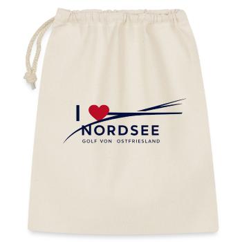 Ich liebe die Nordsee ... Golf von Ostfriesland - Geschenkbeutel aus Baumwolle (40 x 50 cm) - Natur - Vorne