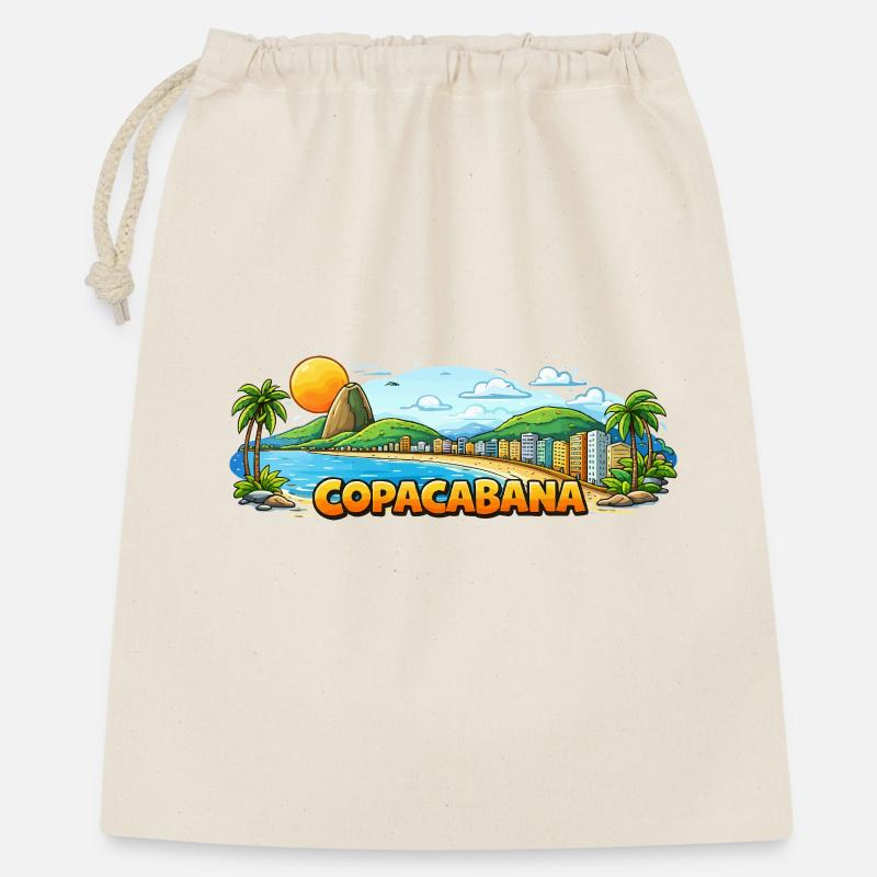 Copacabana Beach Panorama - Gift Bag 40 x 50 cm - nature