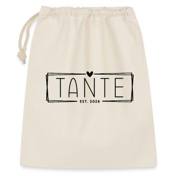 Tante Est. 2026 - Geschenkbeutel aus Baumwolle (40 x 50 cm) - Natur - Vorne