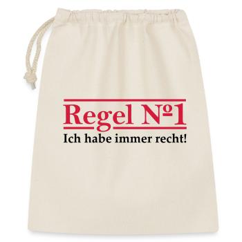 Rule # 1 I'm always right. - Gift Bag 40 x 50 cm - nature - Front