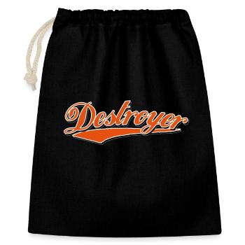 destroyer destroy zerstörer crash bandit - Geschenkbeutel aus Baumwolle (40 x 50 cm) - Schwarz - Vorne