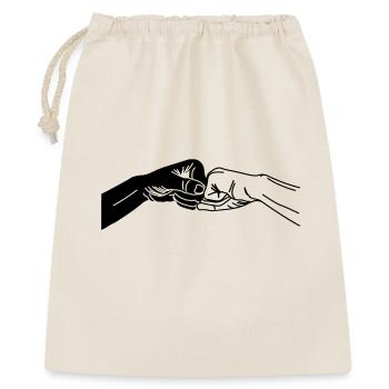 Les poings noir et blanc travaillent ensemble poing salutation - Sac cadeau 40 x 50 cm - nature - Devant