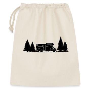 Shadow Camper im Wald mit Fichte - Geschenkbeutel aus Baumwolle (40 x 50 cm) - Natur - Vorne