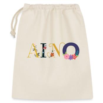 AINO name decorated with flowers - Gift Bag 40 x 50 cm - nature - Front