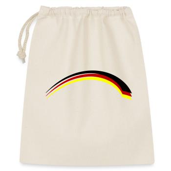 Deutschland Fahne - Geschenkbeutel aus Baumwolle (40 x 50 cm) - Natur - Vorne