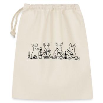 Dining Rabbits - Gift Bag 40 x 50 cm - nature - Front