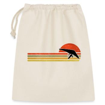 Retro Vintage Hängegleiter - Geschenkbeutel aus Baumwolle (40 x 50 cm) - Natur - Vorne