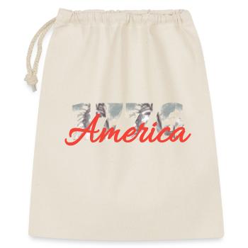 1776 America Script Overlay - Geschenkbeutel aus Baumwolle (40 x 50 cm) - Natur - Vorne