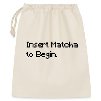 Insert Matcha to Begin - Funny Retro Gaming Tee - Gift Bag 40 x 50 cm - nature - Front