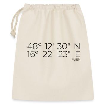 coordinates Vienna, Austria - Gift Bag 40 x 50 cm - nature - Front