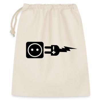 Plug plus and minus - Gift Bag 40 x 50 cm - nature - Front