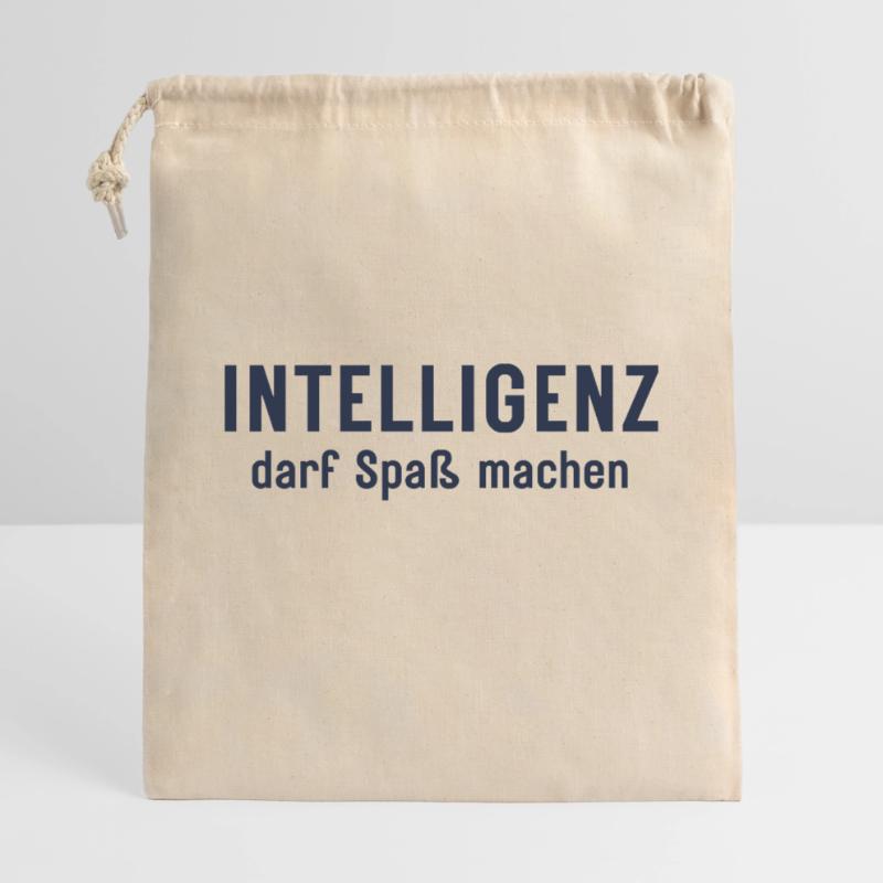 Intelligenz darf Spaß machen Statement Design Geschenkbeutel aus Baumwolle (40 x 50 cm)
