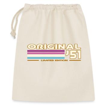Originale 51 Retro-Streifen - Geschenkbeutel aus Baumwolle (40 x 50 cm) - Natur - Vorne