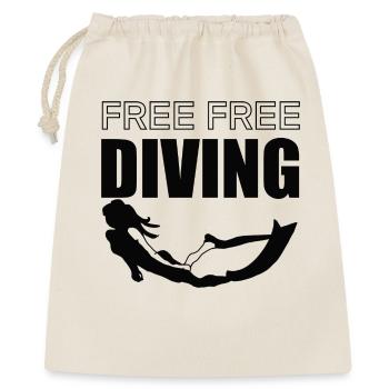 Free Diving - Geschenkbeutel aus Baumwolle (40 x 50 cm) - Natur - Vorne