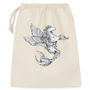 Cheval fantastique avec des ailes et une queue de poisson - Sac cadeau 40 x 50 cm - nature - Devant