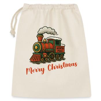 Vintage Christmas Train North Pole Locomotive - Gift Bag 40 x 50 cm - nature - Front
