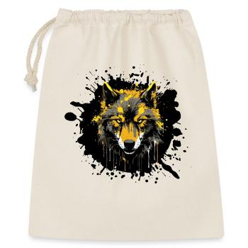 Wolf Klecks Wildlife - Geschenkbeutel aus Baumwolle (40 x 50 cm) - Natur - Vorne