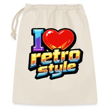 J’adore le style rétro - Sac cadeau 40 x 50 cm - nature - Devant