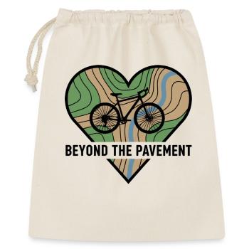 Au-delà du cœur du vélo de gravier sur bitume - Sac cadeau 40 x 50 cm - nature - Devant