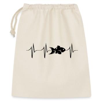 Fish Heartbeat Sea Animals Pulse Illustration Logo - Gift Bag 40 x 50 cm - nature - Front