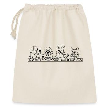 Dining Dogs Line Art - Gift Bag 40 x 50 cm - nature - Front