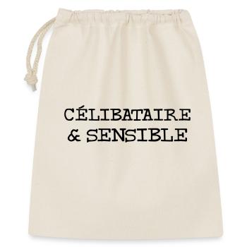 Célibataire & Sensible - Sac cadeau 40 x 50 cm - nature - Devant
