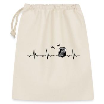 Heartbeat Beach Chair Baltic Sea Heart Rate - Gift Bag 40 x 50 cm - nature - Front