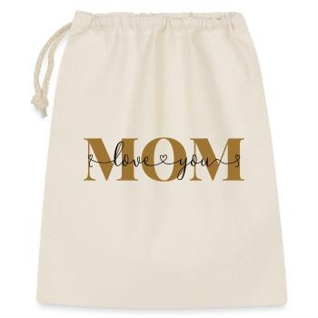 Love you Mom Declaration of Love Mother Love Mom - Gift Bag 40 x 50 cm - nature - Front