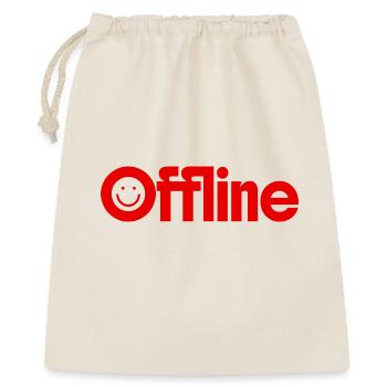 offline - Geschenkbeutel aus Baumwolle (40 x 50 cm) - Natur - Vorne