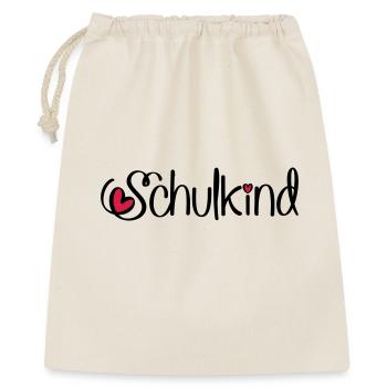 Schulkind - Geschenkbeutel aus Baumwolle (40 x 50 cm) - Natur - Vorne