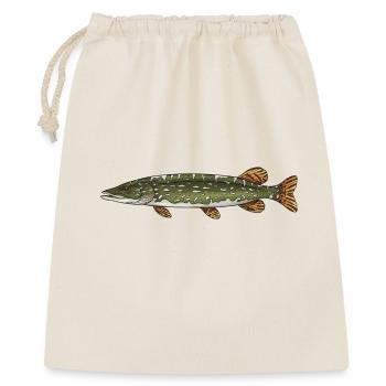 Conception de la pêche aux poissons prédateurs brochets - Sac cadeau 40 x 50 cm - nature - Devant