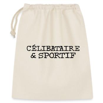 Célibataire et sportif - Sac cadeau 40 x 50 cm - nature - Devant