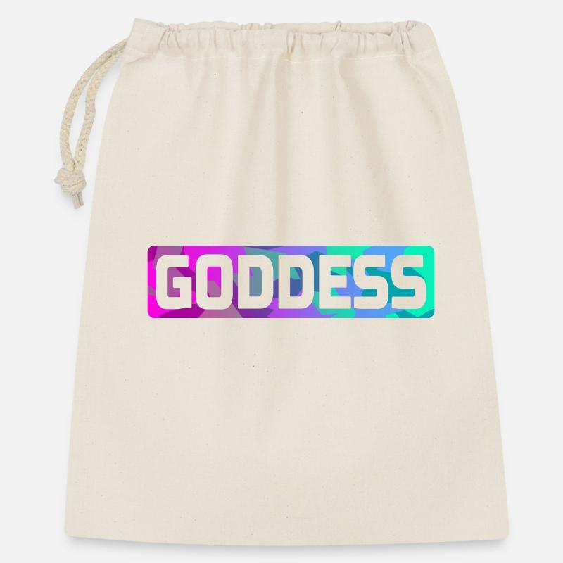 GODDESS - Geschenkbeutel aus Baumwolle (40 x 50 cm) - Natur