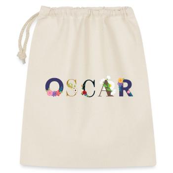 OSCAR name decorated with flowers - Gift Bag 40 x 50 cm - nature - Front