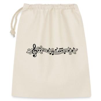 Notes musicales Clés de mélodie - Sac cadeau 40 x 50 cm - nature - Devant