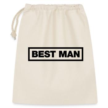 Best Man - Geschenkbeutel aus Baumwolle (40 x 50 cm) - Natur - Vorne
