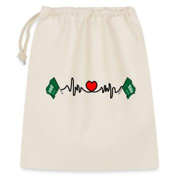 Herzfrequenz-Cardio für Saudi-Arabien - Geschenkbeutel aus Baumwolle (40 x 50 cm) - Natur - Vorne