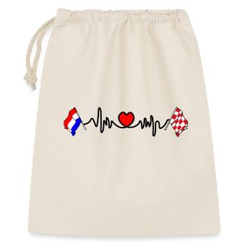 Cardio heart Flag Netherlands, North Brabant - Gift Bag 40 x 50 cm - nature - Front