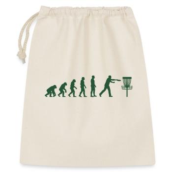 Disc Golf Evolution Lustiger Discgolfer Fliegender Disc - Geschenkbeutel aus Baumwolle (40 x 50 cm) - Natur - Vorne
